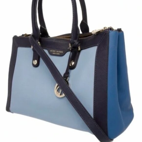 Henri Bendel West 57th Saffiano Leather Color Block Carryall - Picture 3 of 5